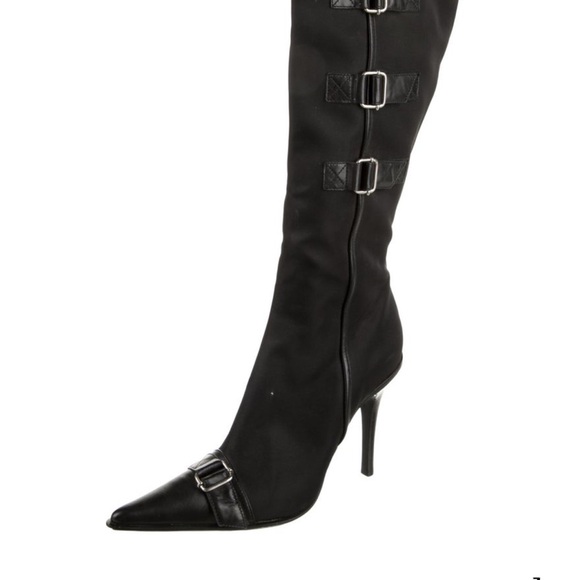 Casadei Black vintage Knee-High Boots - Picture 1 of 11